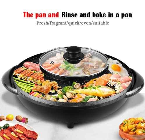 hot pot smokeless home Use multi-functional table electric self heating to keep food warm set mini stainless steel restaurant