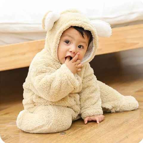 Everystep Polyester Knitted Bodysuit Long Sleeve Newborn Baby Clothes Winter Baby Rompers Baby Onesie