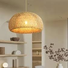 Bamboo Ceiling Lamp Made By Hand A Naturalistic Touch To Any Corner Wicker Bamboo Pendant Lamp Lighting