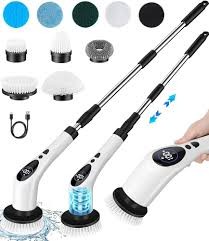 detachable Kitchen bathroom window smart gadgets home led light electric Spin Scrubber multifunctional wireless cleaning brush