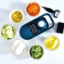 New Multifunctional Vegetable Cutter Kitchen Grater With Drain Basket Food Slice for Onion Potato