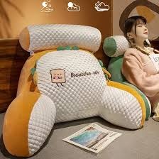 2023 new fabric backrest memory foam adult child lumbar support cushion reading pillow with arms