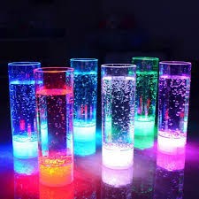 Drinksglas tumbler 200ml plastic led flashing juice cups use