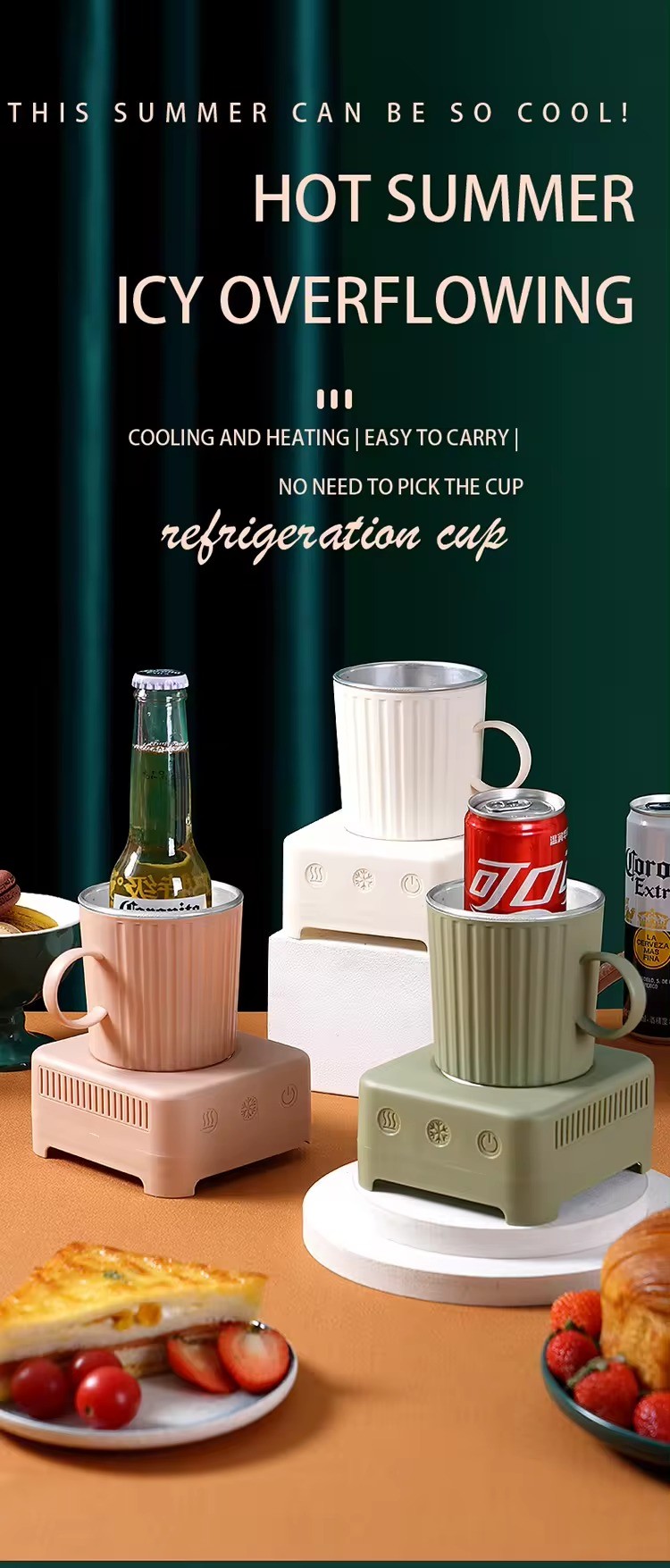 Outdoor Office Fast Refrigeration Cup Car Personal Portable Cold Drink Ice Machine Beer Beverage Cooling Cup