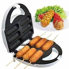 Newly Design Non-Stick Plate Hot Dog Presser Maker Waffle Electric 6 Corn Dog Maker Waffle Maker