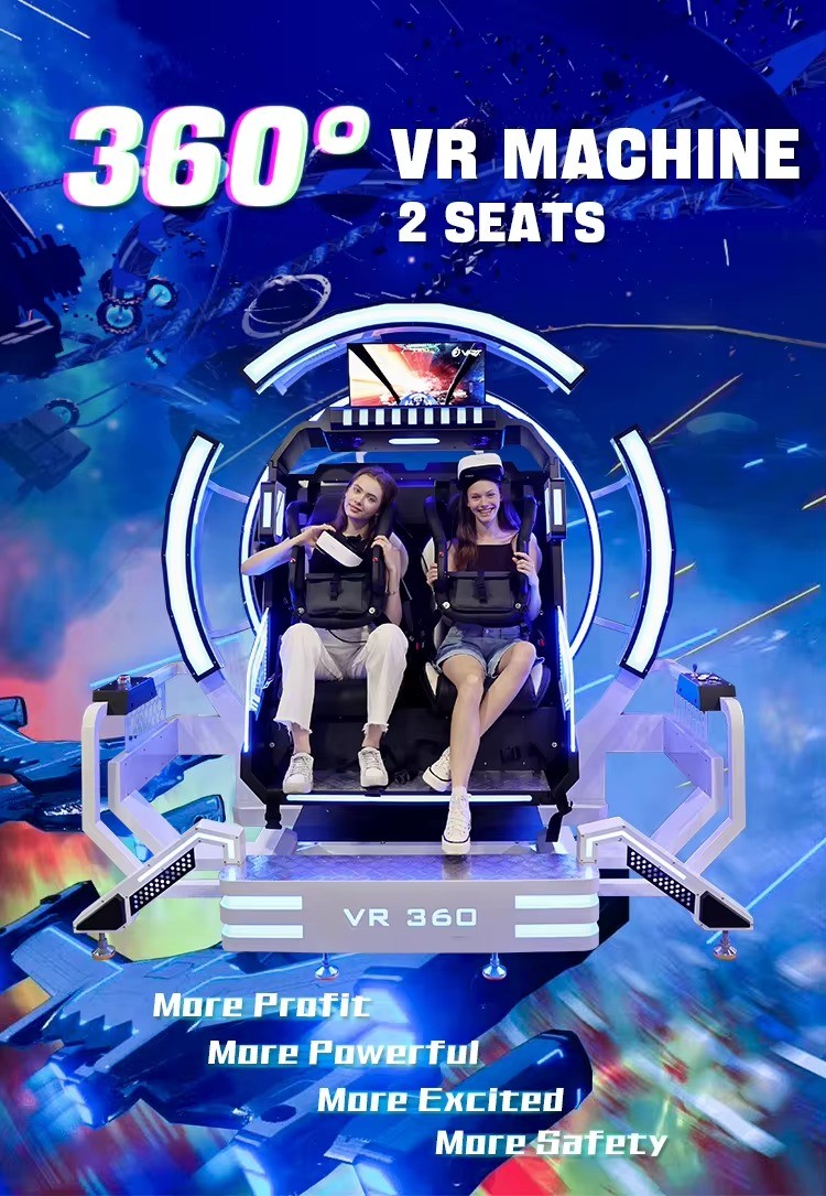 Manufacture 9d cinema vr arcade vr egg chair 360 gaming equipment virtual reality flight simulator game machines for 2 person