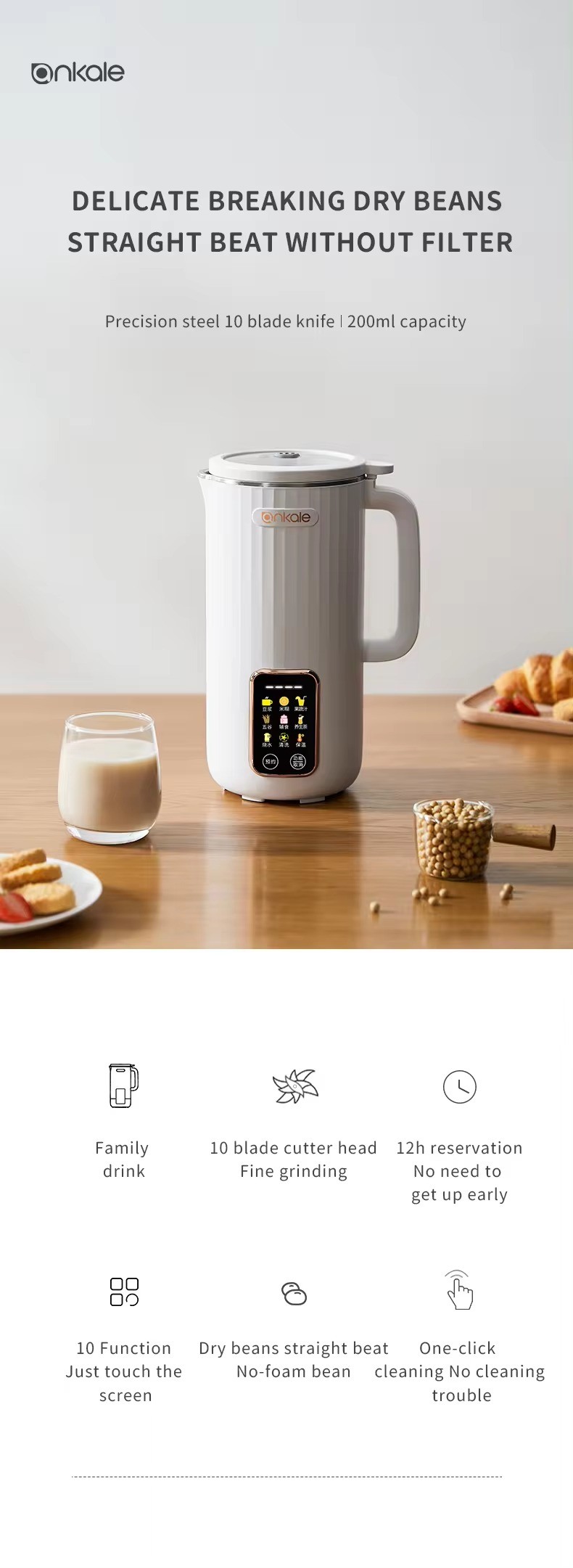 High speed blender Soya Oat Nut Soy Milk Maker Making Machine Multifunction blender soup maker