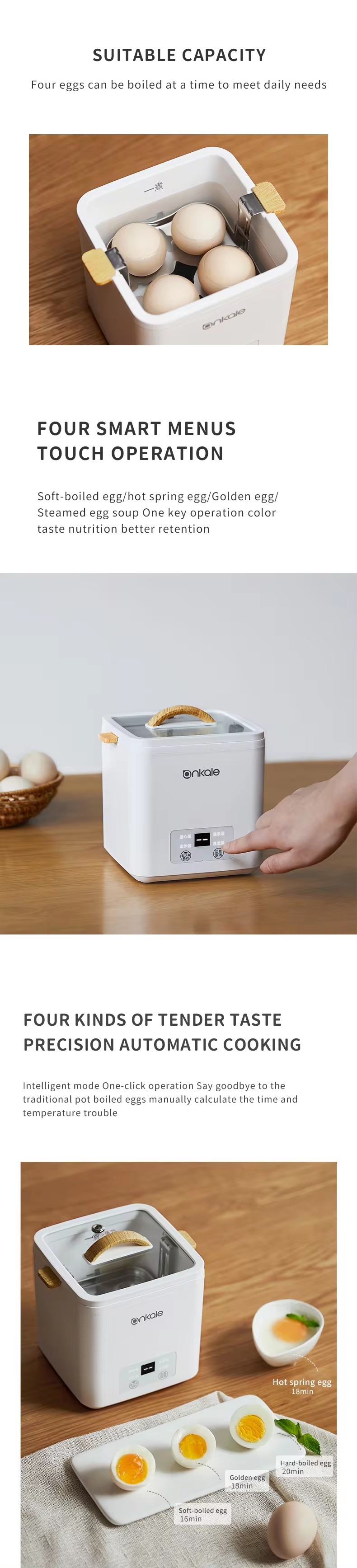 2024 Hot sell Good quality Healthy Cooking Electric Steamed and Boiled Egg pot