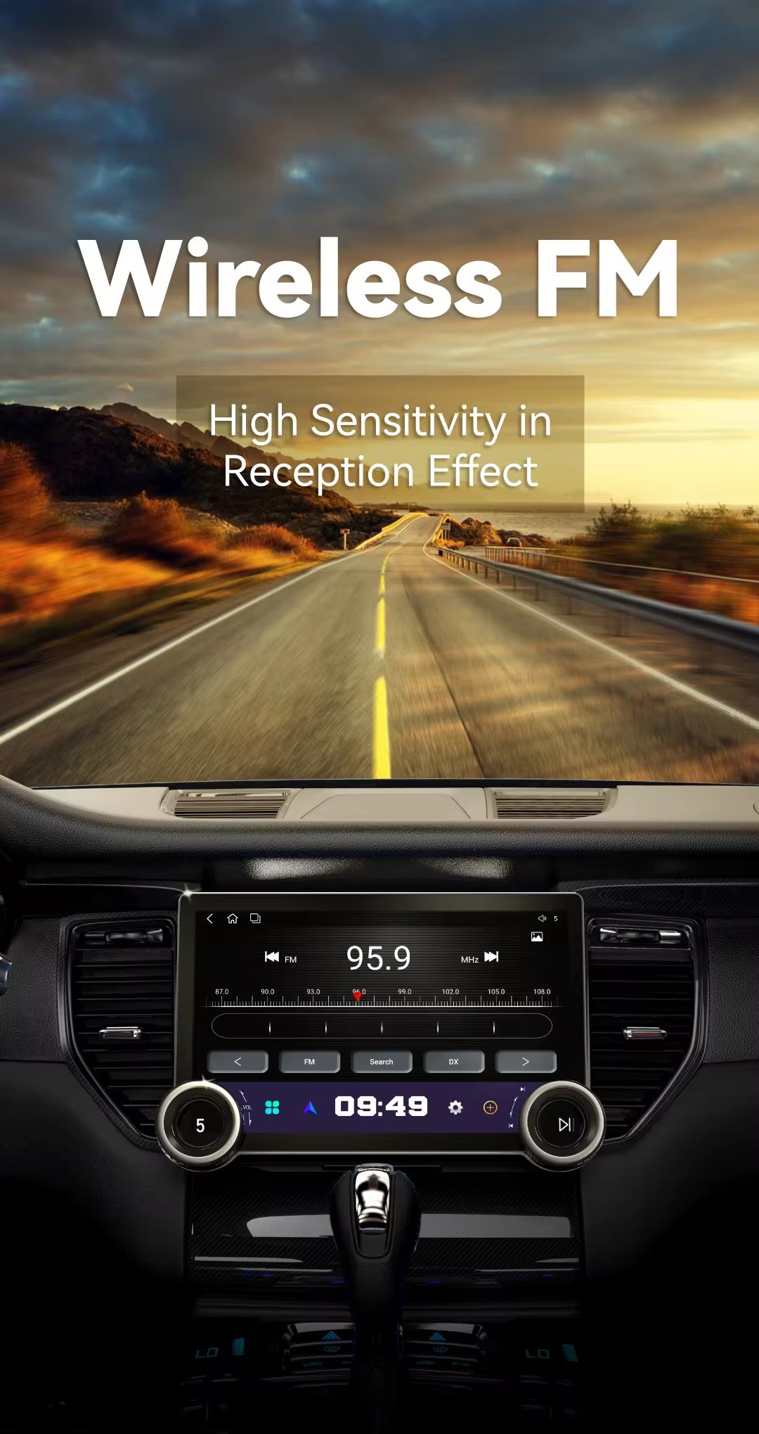 Factory Android 13 11.5inch screen 2k DSP RDS Radio Car DVD player video with knob For Host headunit Device