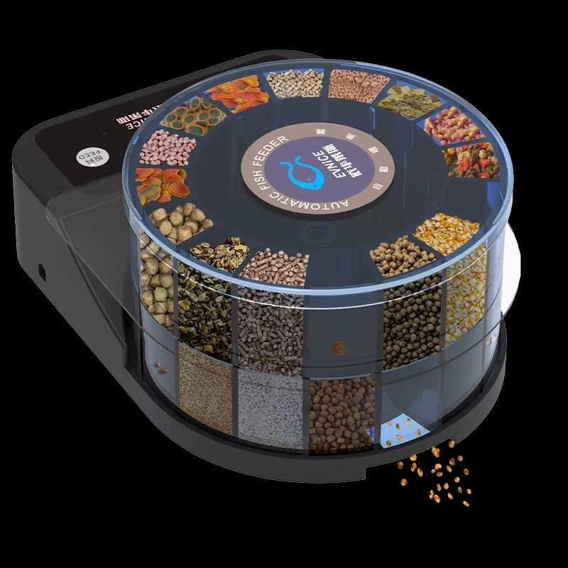 Indoor fish tank automatic timing goldfish viewing shrimp Koi fish feeder Quantitative pet feeder USB powered sample