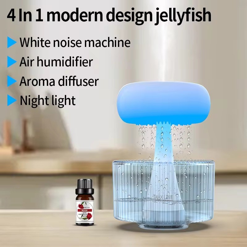 Home Decoration Items Small Rain Tree Diffuser Room Refresh Table Humidifier for Kids Meditation Gadget Led Humidifier 2023
