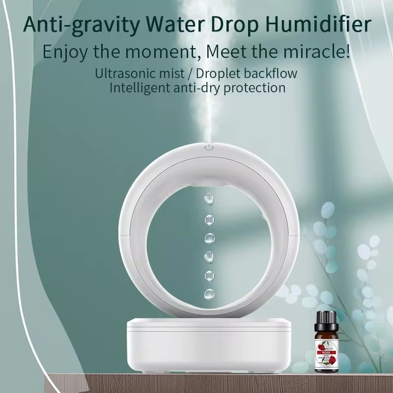 Commercial Business Office Decorative Water Drip Zero Anti Gravity Humidifier Ultrasonic Antigravity Water Drop Humidifier