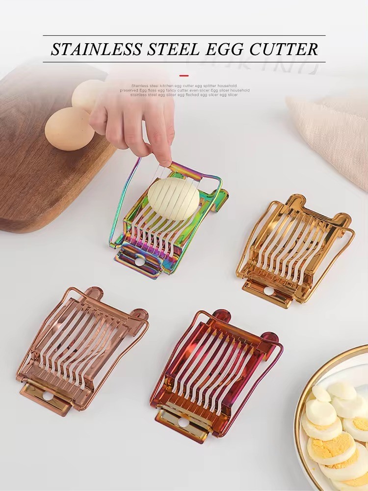 Home Kitchen Gadgets Kitchen Helper Metal Wire Stainless Steel Egg Slicer Cutter For Hard Boiled Egg