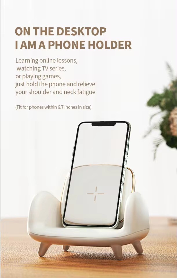 2023 Pretty Cellphone Chair Wireless Magnetic Charger15W Fast Battery Charging Stand Mobile Phone Holder And Wireless Charger