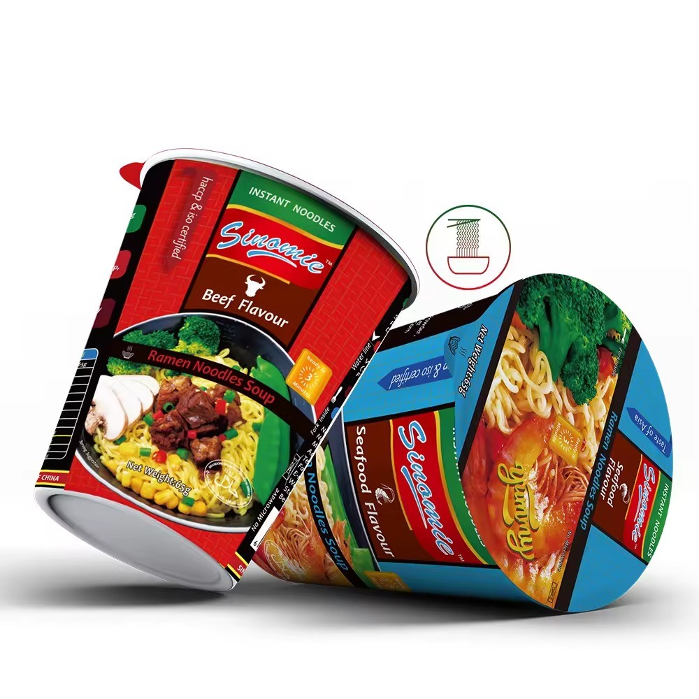 65g Noodle Manufacturer Wholesale Hot Sales Gluten-Free Non-Fried Beef Flavor Cup Instant Noodles