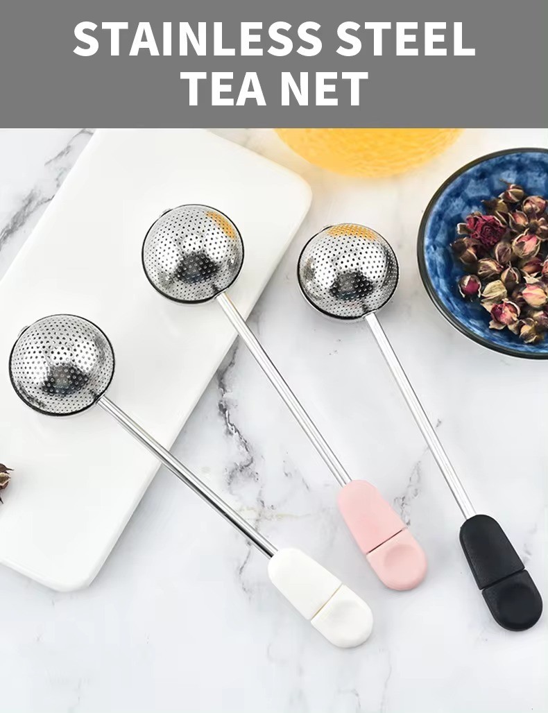 Trending Products 2024 New Arrivals Home Food Grade Stainless Steel Tea Ball Infuser Stick with Long Handle For Making Tea