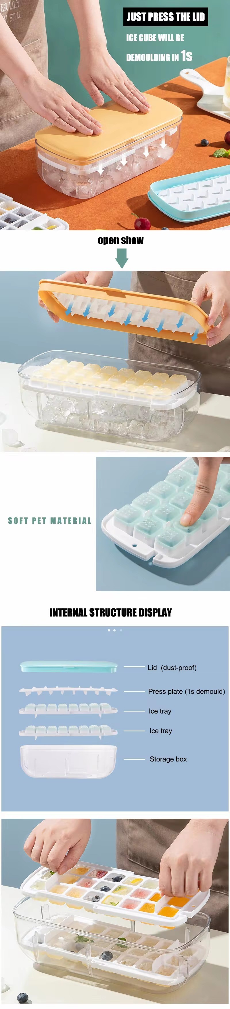 new product ideas 2022 summer ice maker in a second silicone ice cube tray