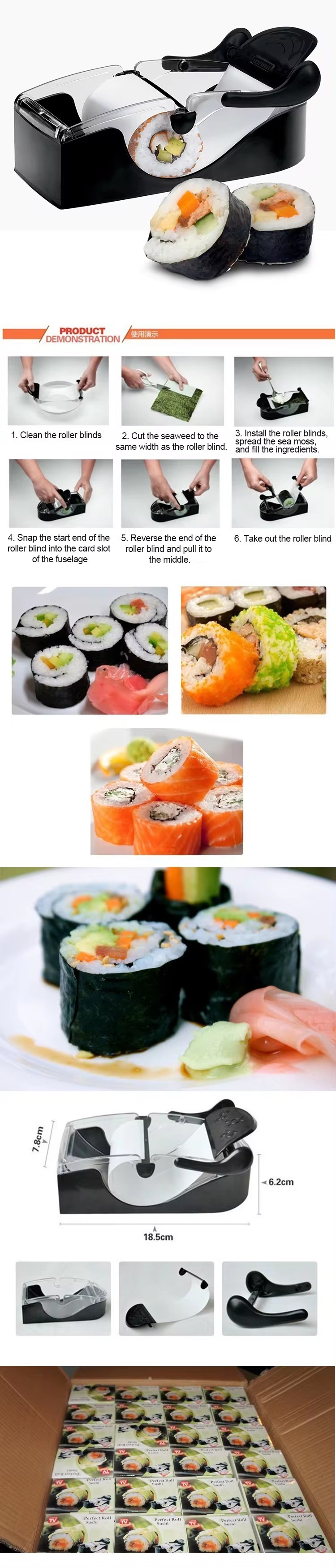 Hot selling DIY roll sushi machine save time sushi mold making easy use PERFECT ROLL-SUSHI