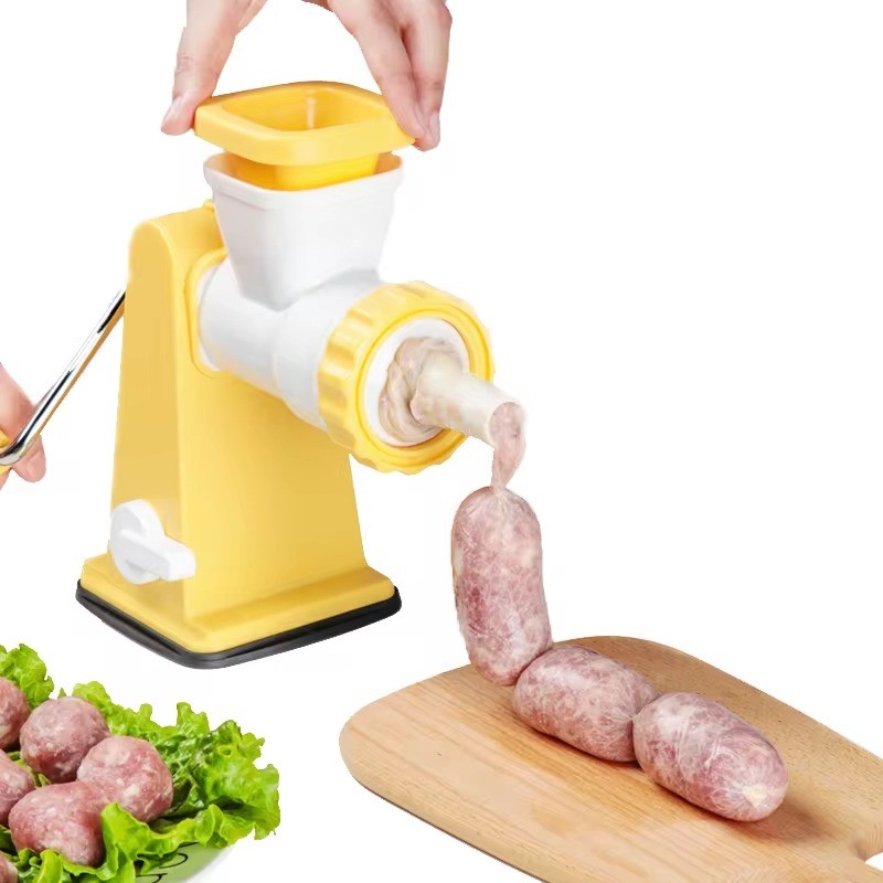 Kitchener Mini Plastic Manual Sausage Stuffer Filler Maker with Nozzles for Sale