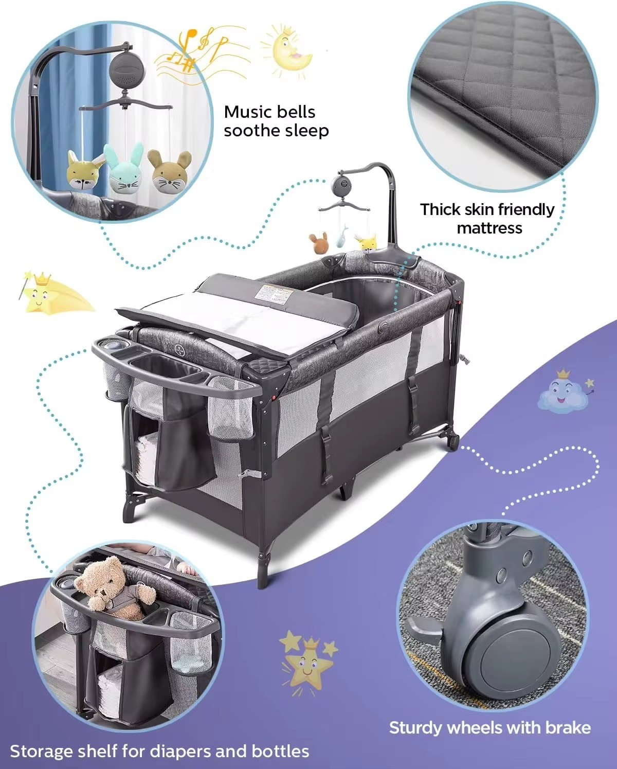Amazon's best-selling easy-to-carry cribs and playpens Portable collapsible cribs baby enclosures In stock Ship within 48 hours