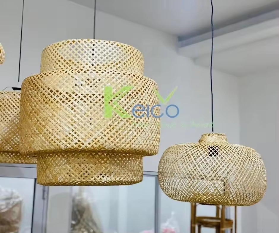 Handmade bamboo lampshade bali hanging lamp shade boho ceiling lampshade good price and high quality for wholesale