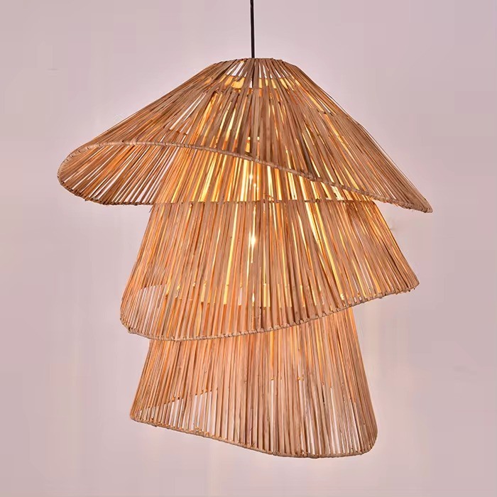 Wholesale Hot Lamp Covers Items Handmade Rattan Lamp Shade Rattan Chandelier from natural made in Vietnam