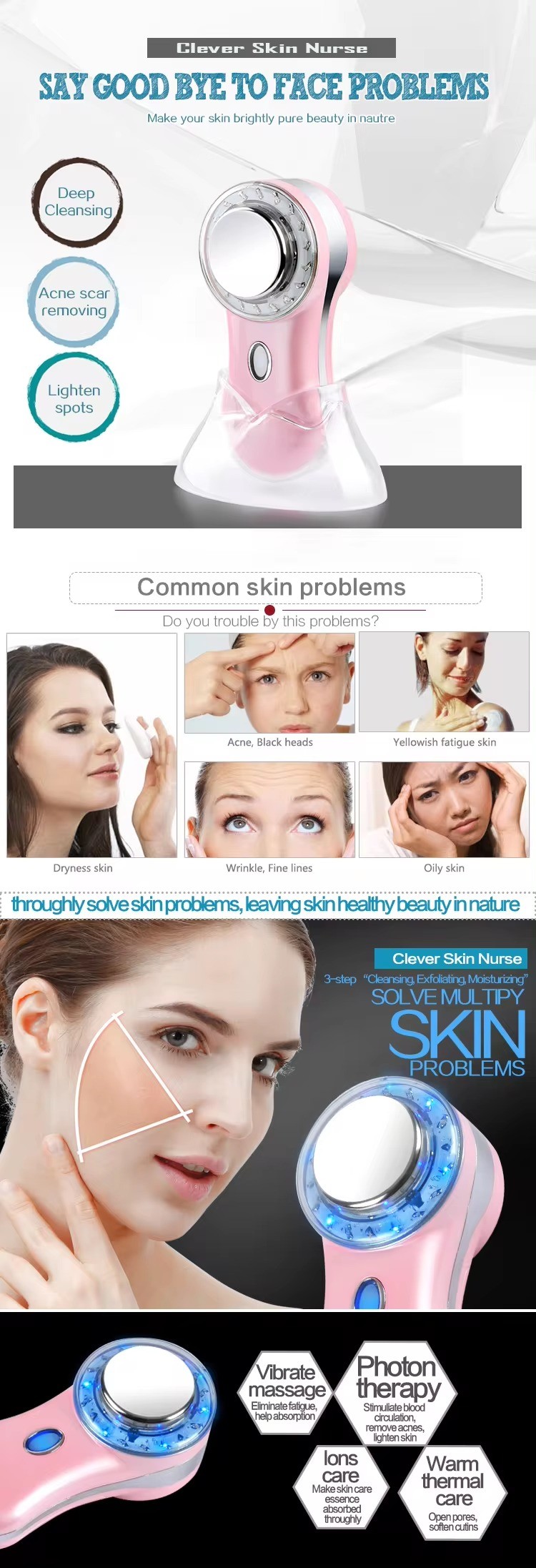 new gadgets 2024 Home Use Beauty Equipment face massager face lift device facial beauty machine galvanic facial machine 8 in 1