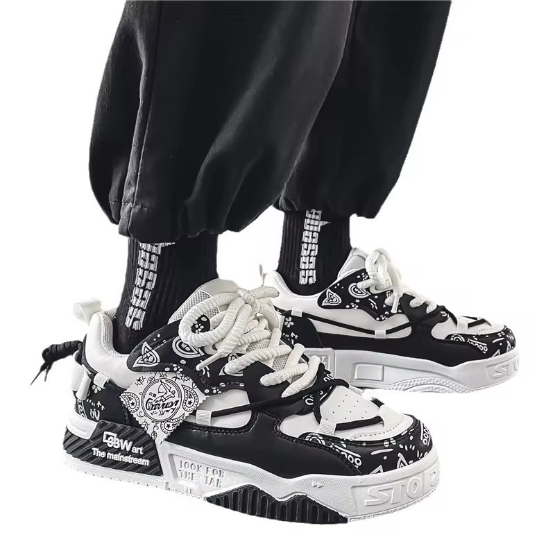 2024 new shoes China factory comfortable lace-up type men white shoes casual tennis sneakers in bulk