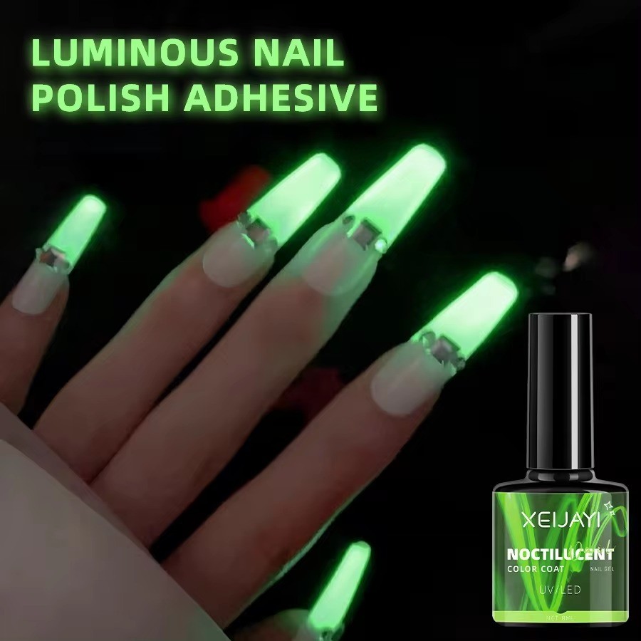 NEW Noctilucent Nail Art Gel Semi Permanent UV Polish Glow in Dark Fluorescent Manicure Luminous Polish