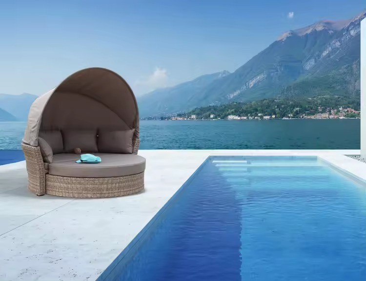 Uland Outdoor Circular Sofa Round Bed Furniture Garden Sofas Round Beds Outdoor Rattan Comfortable Bed