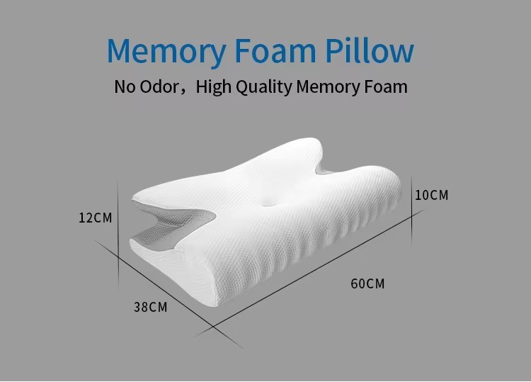 Pain Relief Contour Memory Foam Pillow Ergonomic Orthopedic Support Side Back ergonomic memory foam bed pillow cushion with Remo