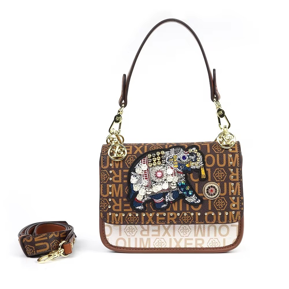 Hot Sales Elephant Pattern Handbag Fashion Crossbody Bag PVC Leather Women Shoulder Bags