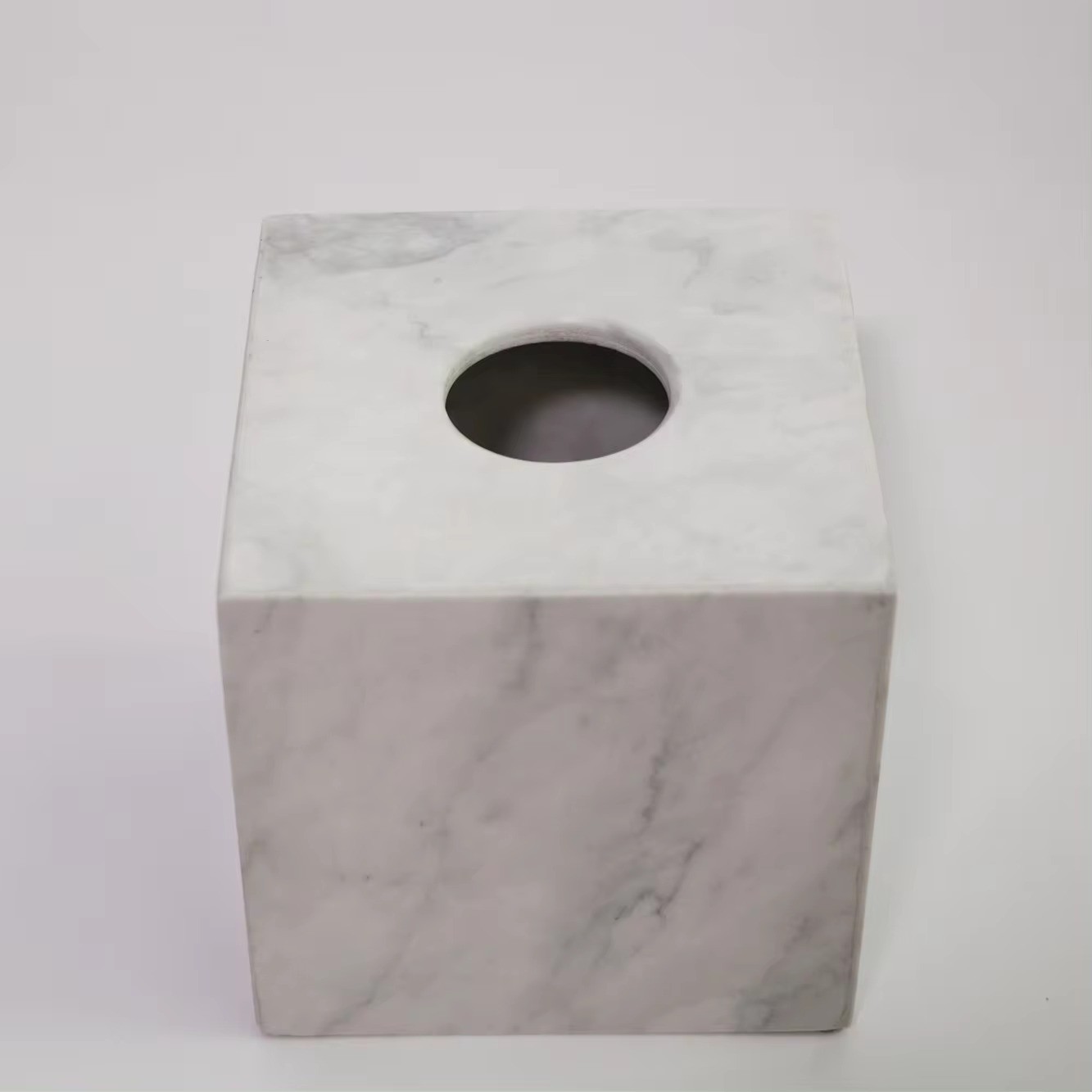 factory hot Popular Nature square Marble Stone Paper Holder For Bathroom Kitchen