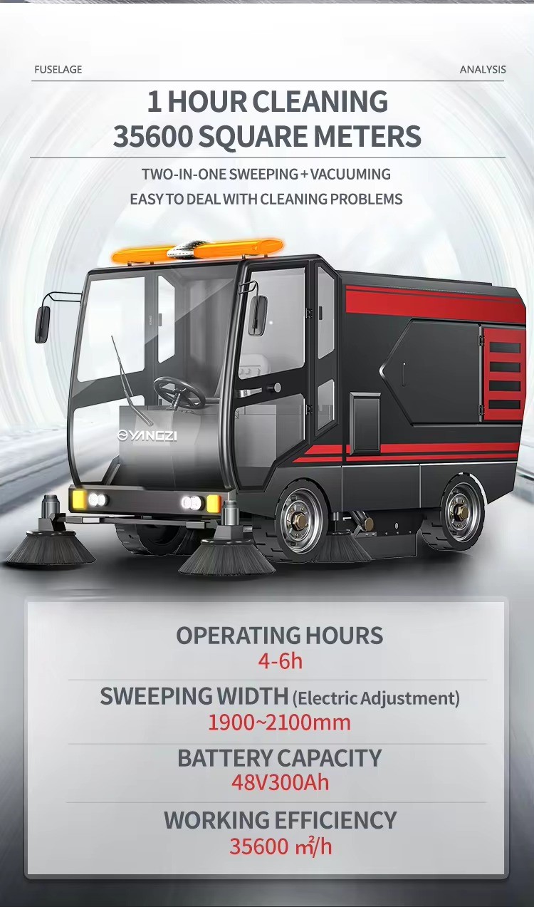 Industrial Sweeping Cleaning Machine Best Factory Driving Road Street Vacuum Sweeper