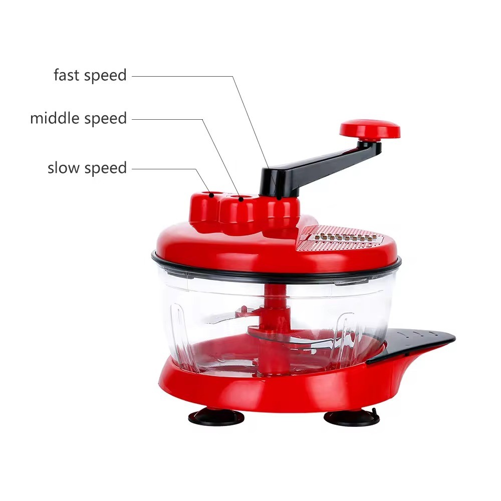 Multi-function Manual Food Processor Swift Food Vegetable Chopper with Stainless Steel Blades Plastic Opp Bag Kitchen Supplies