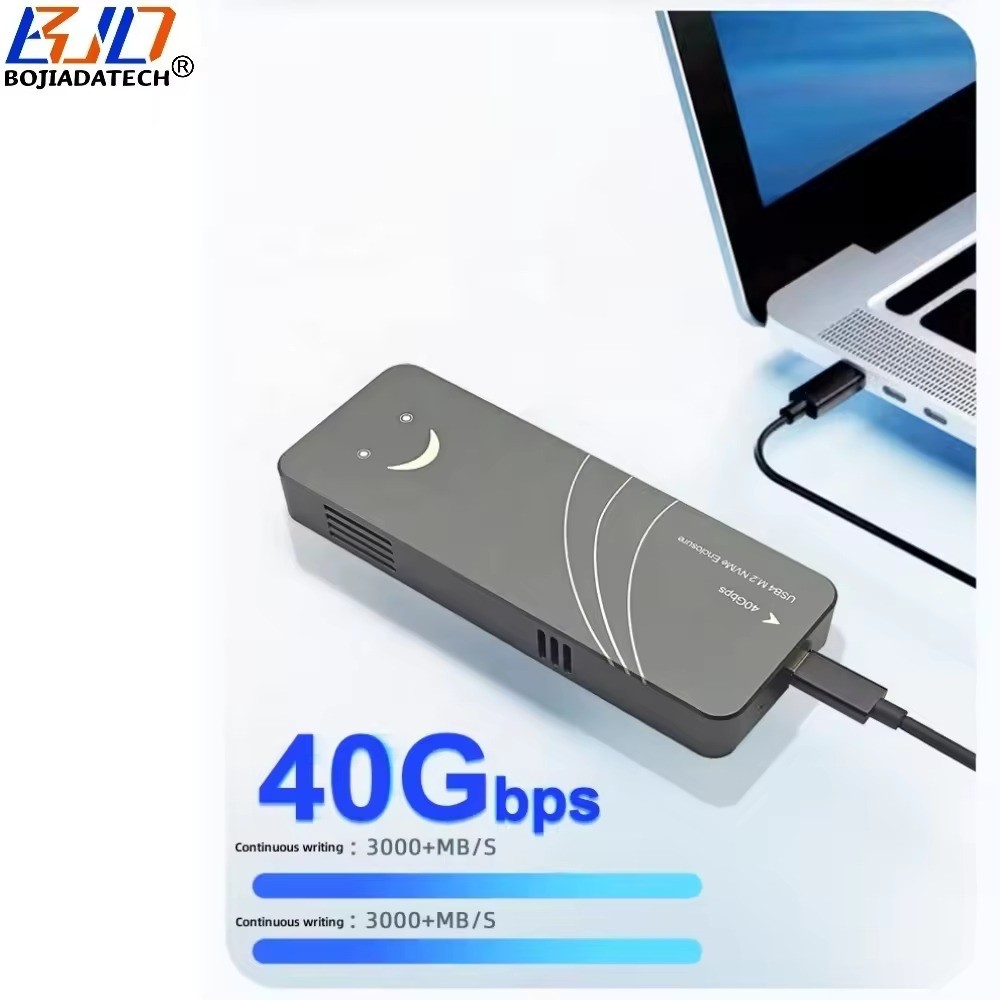 40Gbps USB 4.0 Type-C Connector NGFF M.2 Key-M NVMe SSD Enclosure Solid State Drive Case ASM2464DP With Thunderbolt 3 Data Cable
