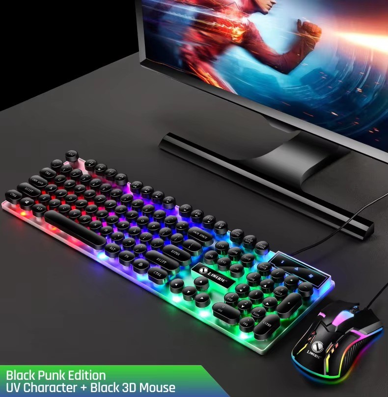 HOEM Cheap Kit Mouse Gamer Table Wired Rgb Led Backlight Kit Led Ergonomic E Sport pc mouse and keyboard gaming combo