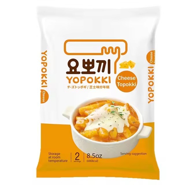 BAGIS 2 YOPOKKI Cheese topokki, ready-to-eat, made in Korea, Korean Food, K-FOOD, Easy to cook/distribute, easy to cook