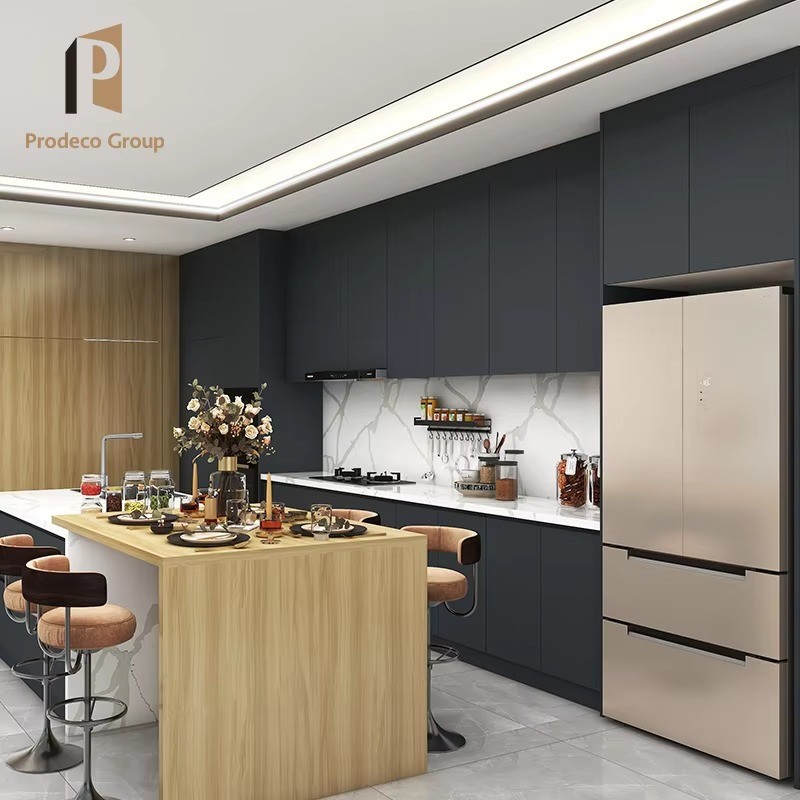 2024 New Products Kitchen Cabinet Modern Complete Black Kitchen Cabinet