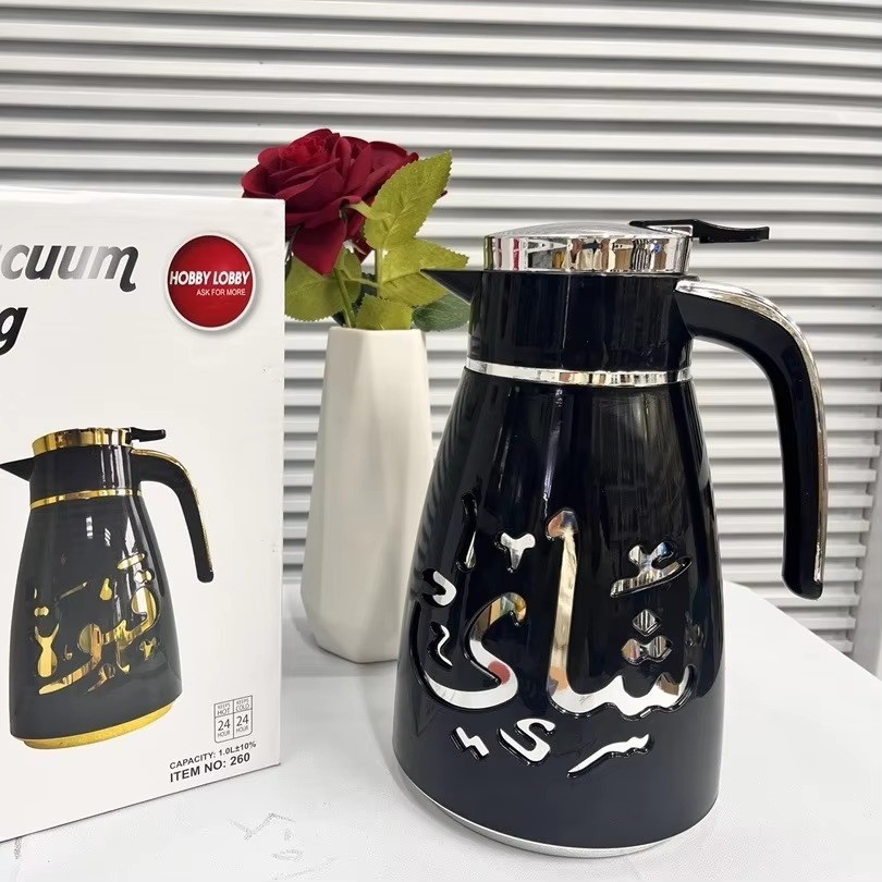 Wholesale Multi-colors 1L Thermal Flask Arabic Style Insulated Hot Water Kettle Coffee Pot Household Thermos Teakettle
