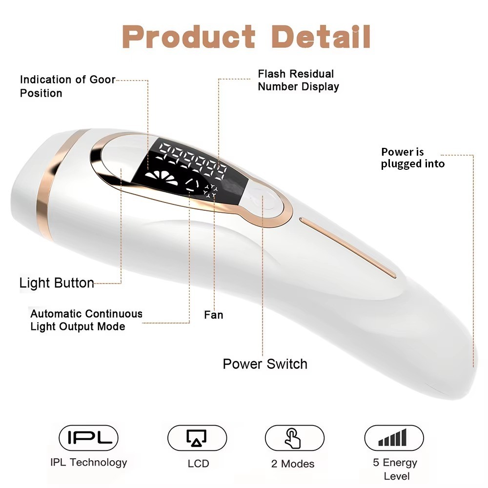 IPL Hair Removal Handset Portable Painless Home Use Machine Mini Permanent Women Epilator Handheld Ice Light Hair Removal Device