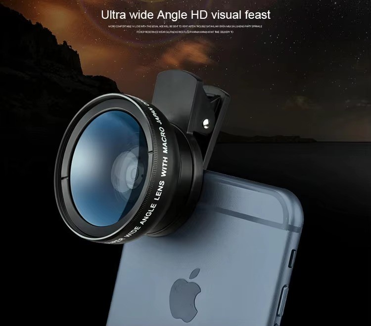 Wholesale 0.45X 49UV super wide angle phone camera zoom selfi phone smartphone lens phone gadgets for mobile