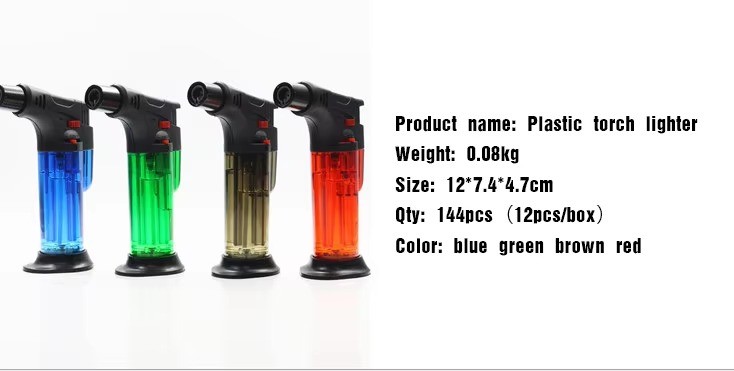 Hot Sale Wholesale Custom Logos Refillable Butane Gas Windproof Cigarette Jet Torch Lighters