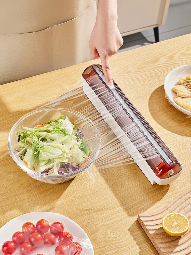 Kitchen refrigerator suction iron Knife cling film cutter dispenser for wall cling film cutter