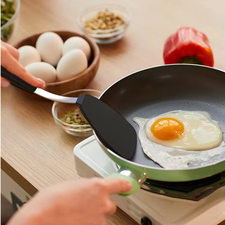 frying cooking shovel silicone reusable household silicone turner spatula washable for cooking kitchen utensils