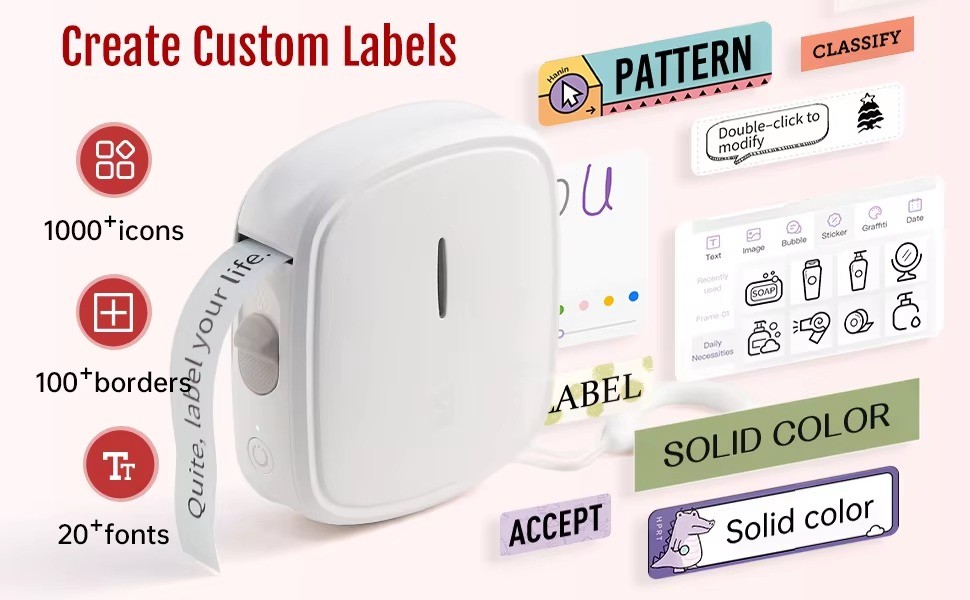 Small Printer HPRT Q2 Mini Portable Wireless Mini Hand Sticker Printer Thermal Label Printer Sticker Machine