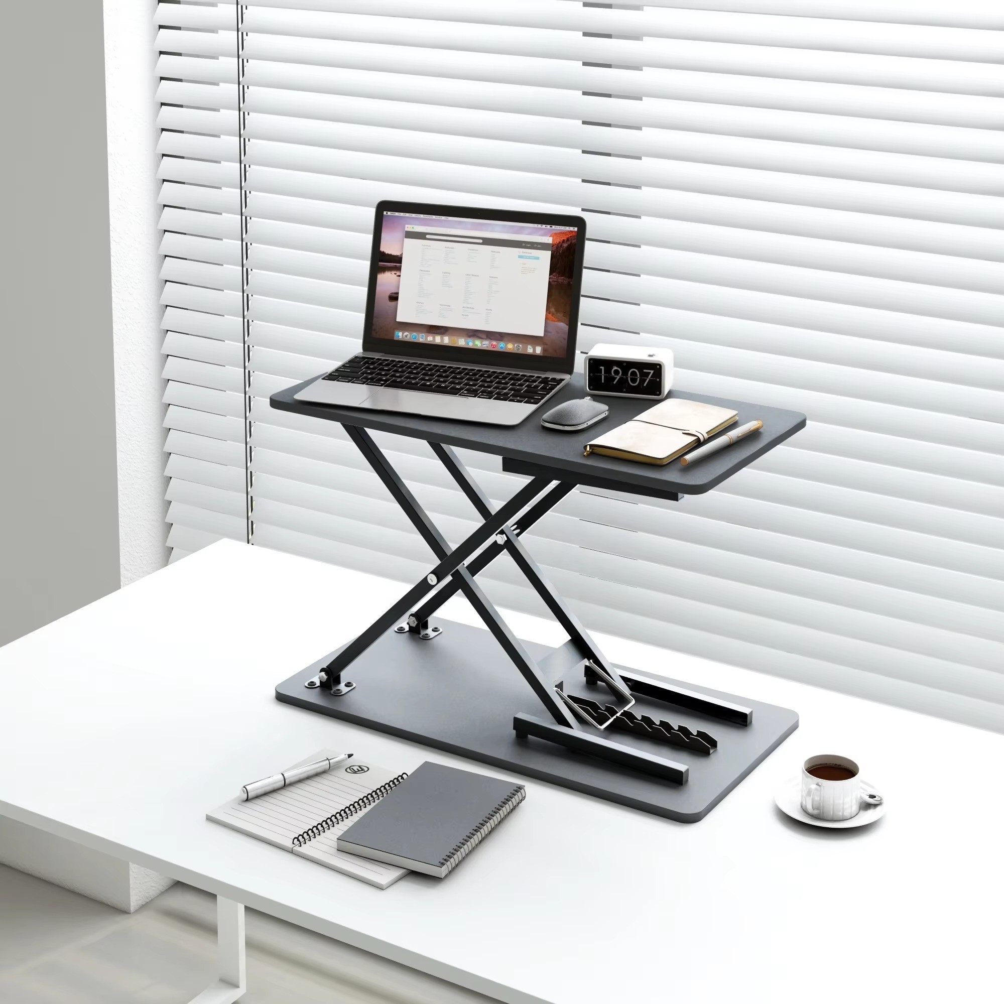 hight quality factory furniture black & white lap desk foldable desk for office worker laptop stand portable desk