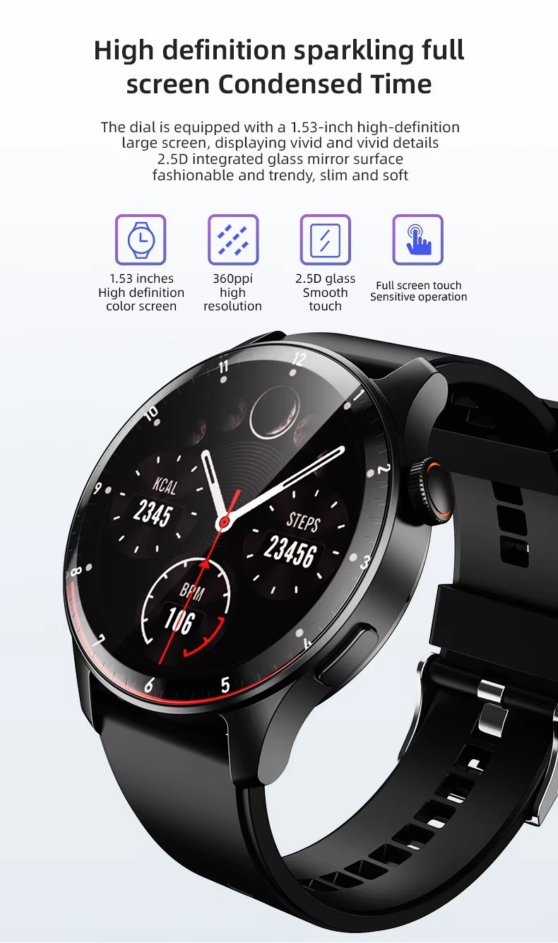 2024 New Arrival Bluetooth Bracelet OEM ODM Full Touch Sports Smart Watch Blood Oxygen Heart Rate Monitoring Smartwatch MS3