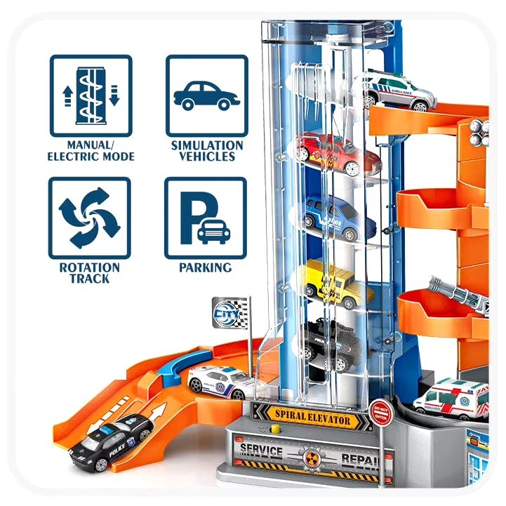 Best Selling Parking Garage Toys Children Electric Parking Lot Car Tracks City Car Parking Lot Garage Toys
