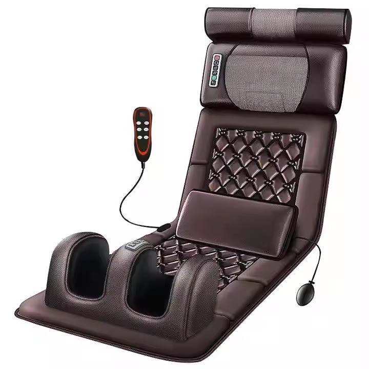 NINGDE DAWANGJIA 2024 New Design Standard Size Full Body Vibrate Memory Shiatsu Massage Cushion Mattress neck Massager